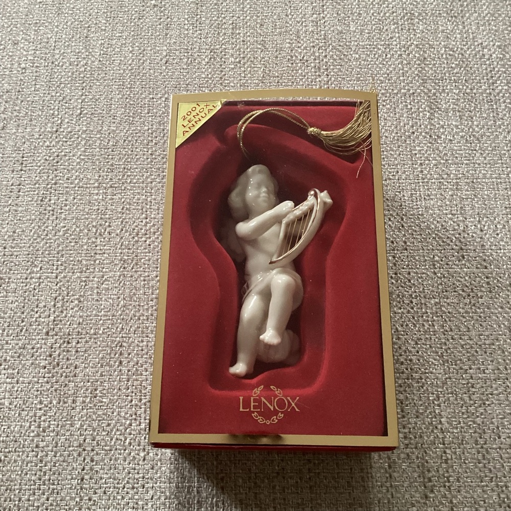 Vintage Lenox 2001 Angel Cherub Annual Christmas Tree Ornament